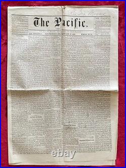 The Pacific Newspaper 1868 San Francisco, California 14 Issues