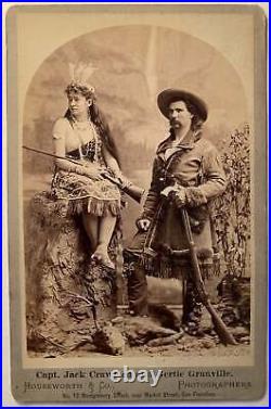 Thomas Houseworth / Capt Jack Crawford Signed Cabinet Card with Captain Jack