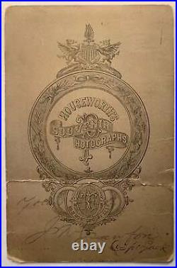 Thomas Houseworth / Capt Jack Crawford Signed Cabinet Card with Captain Jack