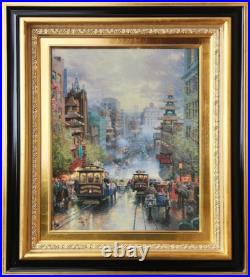 Thomas Kinkade San Francisco A View Down California Street From Nob Hill S/N