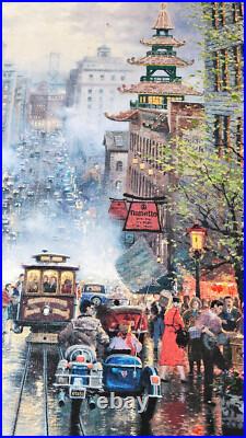 Thomas Kinkade San Francisco A View Down California Street From Nob Hill S/N Thomas Kinkade San Francisco A View Down California Street From Nob Hill S/N