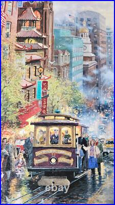 Thomas Kinkade San Francisco A View Down California Street From Nob Hill S/N
