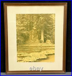 Thomas Moulin BOHEMIAN GROVE OWL Framed Signed Photo c. 1956
