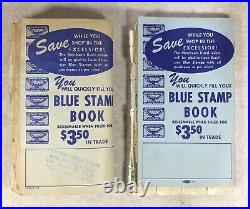 Two Vintage Excelsior Neighborhood San Francisco Blue Stamps Booklet With Stamps