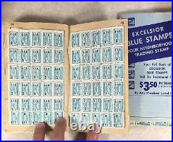 Two Vintage Excelsior Neighborhood San Francisco Blue Stamps Booklet With Stamps
