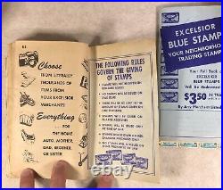 Two Vintage Excelsior Neighborhood San Francisco Blue Stamps Booklet With Stamps