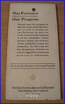 UNIQUE 1921 Advertising MAP withSliding Indicator SAN FRANCISCOUseful INFO