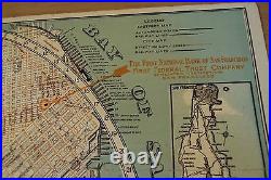 UNIQUE 1921 Advertising MAP withSliding Indicator SAN FRANCISCOUseful INFO