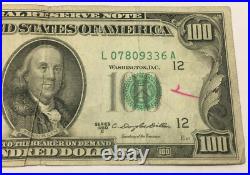 USA $100 Dollars banknote -1950 C. VG+. San Francisco, California. L07809336A