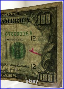 USA $100 Dollars banknote -1950 C. VG+. San Francisco, California. L07809336A