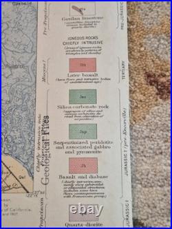 USGS 1913 San Mateo Quadrangle Geology Map San Francisco Bay California Antique