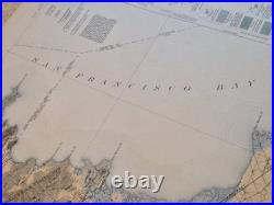 USGS 1913 San Mateo Quadrangle Geology Map San Francisco Bay California Antique