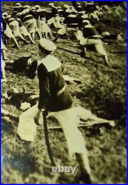 USN NAVY RPPC SHAM BATTLE ON GOAT ISLAND HILL. San Francisco CA. 1st NAVAL STA USN NAVY RPPC SHAM BATTLE ON GOAT ISLAND HILL. San Francisco CA. 1st NAVAL STA