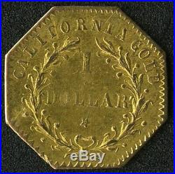US Territorial Gold California Dollar, Octagonal, 1876