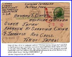 UX27 San Francisco to Tokyo Japan Censored WWII Internee Mail