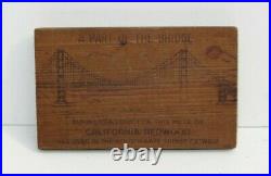 Unique 1937 Redwood Golden Gate Bridge San Francisco Catwalk Fragment