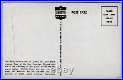 United Air Lines maintenance base at San Francisco CA Airport postcard C4
