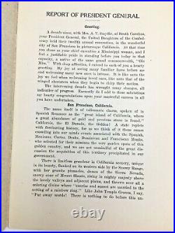 United Daughters Confederacy President General Report 1915 San Francisco Calif