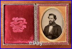VANCE 1/4 Ambrotype San Francisco Sacramento California Man Gold Rush Era 1850s