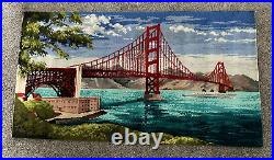 VINTAGE Golden Gate Bridge SAN FRANCISCO CALIF Wall Hanging MADE IN ENGLAND VINTAGE Golden Gate Bridge SAN FRANCISCO CALIF Wall Hanging MADE IN ENGLAND