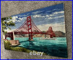 VINTAGE Golden Gate Bridge SAN FRANCISCO CALIF Wall Hanging MADE IN ENGLAND VINTAGE Golden Gate Bridge SAN FRANCISCO CALIF Wall Hanging MADE IN ENGLAND