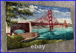 VINTAGE Golden Gate Bridge SAN FRANCISCO CALIF Wall Hanging MADE IN ENGLAND VINTAGE Golden Gate Bridge SAN FRANCISCO CALIF Wall Hanging MADE IN ENGLAND