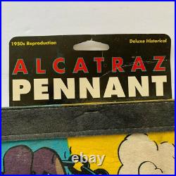 VTG Alcatraz The Rock San Francisco Bay CA Souvenir Pennant Flag 27 with Tag