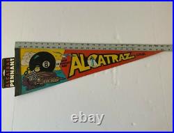 VTG Alcatraz The Rock San Francisco Bay CA Souvenir Pennant Flag 27 with Tag