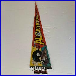 VTG Alcatraz The Rock San Francisco Bay CA Souvenir Pennant Flag 27 with Tag