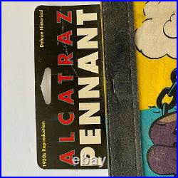 VTG Alcatraz The Rock San Francisco Bay CA Souvenir Pennant Flag 27 with Tag