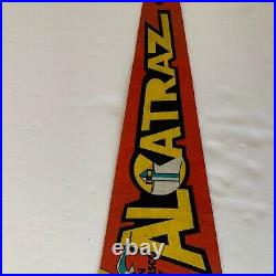 VTG Alcatraz The Rock San Francisco Bay CA Souvenir Pennant Flag 27 with Tag