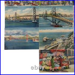 VTG Set of 18 Linen postcards San Francisco California Colourpicture Smith news