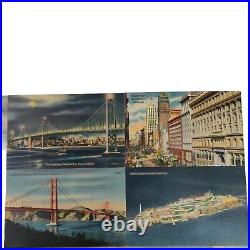 VTG Set of 18 Linen postcards San Francisco California Colourpicture Smith news