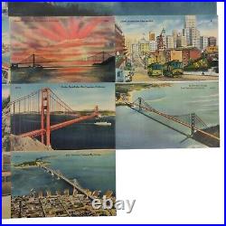 VTG Set of 18 Linen postcards San Francisco California Colourpicture Smith news
