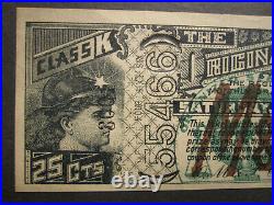 VTg 1903 & 1908 25¢ Lottery Tickets San Francisco CALIF RARE 2 diff vignettes