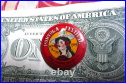 Vintage 1909 PORTOLA FESTIVAL SAN FRANCISCO, CALIFORNIA PIN 1.25 Nr. Mint
