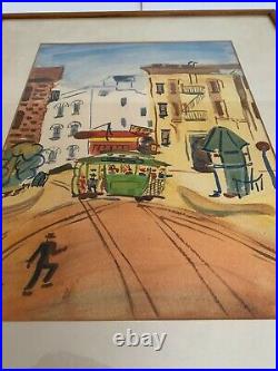 Vintage 1948 Signed San Francisco California Watercolor Painting