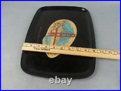 Vintage 1960s Couroc Monterey Serving Tray Golden Gate Bridge San Francisco