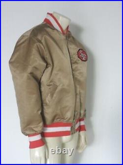 Vintage 1980s California Athletic Ltd San Francisco 49ERS Gold Jacket Size 46