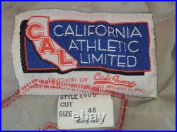 Vintage 1980s California Athletic Ltd San Francisco 49ERS Gold Jacket Size 46