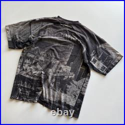 Vintage 1990s San Francisco California All Over Print AOP Fader Tee Size XL