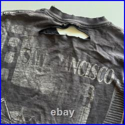 Vintage 1990s San Francisco California All Over Print AOP Fader Tee Size XL