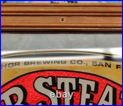Vintage 60's Anchor Steam Beer Brewing San Francisco California 1896 Mirror Sign