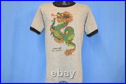 Vintage 70s CHINATOWN SAN FRANCISCO CHINESE DRAGON CALIFORNIA RINGER t-shirt M