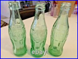Vintage/Antique 1900's Coca Cola Bottle Aqua Green, 3 San Francisco California