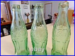 Vintage/Antique 1900's Coca Cola Bottle Aqua Green, 3 San Francisco California