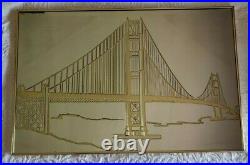 Vintage Bassett Mirror San Francisco Golden Gate Bridge 36 x 24 Rare