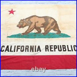 Vintage California Republic Bear State Flag 5x8 Ft AJAX Paramount San Francisco