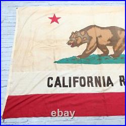 Vintage California Republic Bear State Flag 5x8 Ft AJAX Paramount San Francisco