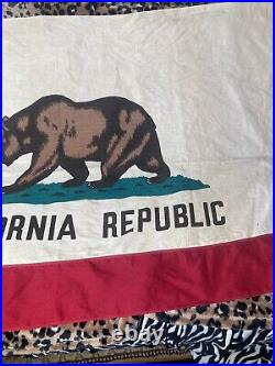 Vintage California Republic Well Worn Flag 3x5 Paramount San Francisco US